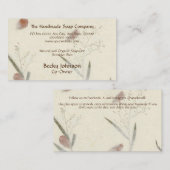 Pressierte Pflanze Paper Style Business Card Visitenkarte (Vorne/Hinten)
