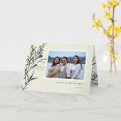 Pressierte Wildblumen H Faltschachtel der Mutterta Karte (Gelbe Blume)