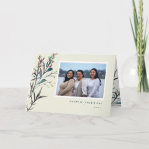 Pressierte Wildblumen H Faltschachtel der Mutterta Karte