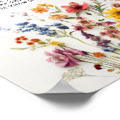 Pressierte Wildblumen Kinderdusche Blume Bar-Zeich Poster (Ecke)