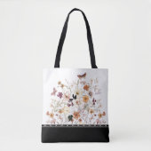 Presskraft-Wildblumen Weißkernmonogramm Tasche (Vorderseite)
