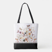 Presskraft-Wildblumen Weißkernmonogramm Tasche (Rückseite)