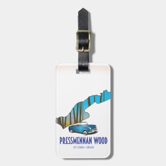 Pressmennan Wood Scotland Gepäckanhänger (Vorderseite vertikal)