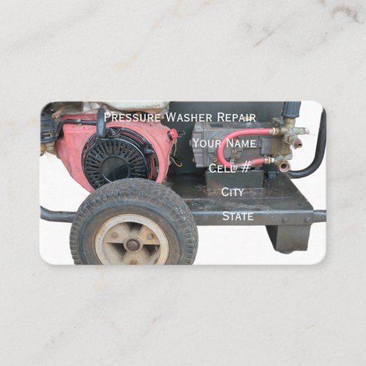 Pressure Washer Repair Business Card Visitenkarte (Vorderseite)