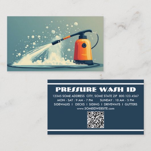 PRESSURE WASHER with qr code Treuekarte (Vorne/Hinten)