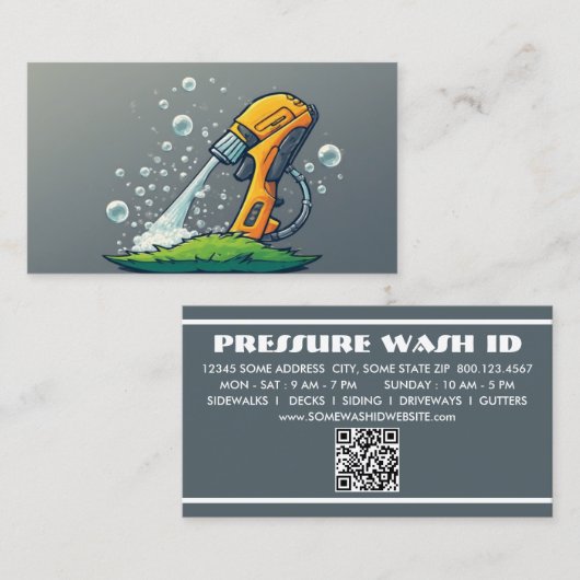 PRESSURE WASHER with qr code Treuekarte (Vorne/Hinten)