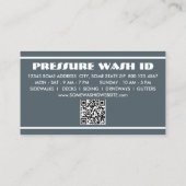 PRESSURE WASHER with qr code Treuekarte (Rückseite)