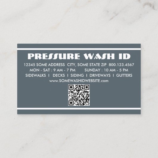 PRESSURE WASHER with qr code Treuekarte (Rückseite)