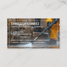 Pressure Washing Bilingual Spanish Business Card Visitenkarte