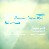 Pressure Washing Power Cleaning Blue Script Fensteraufkleber (Blatt 3)