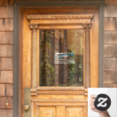 Pressure Washing Power Cleaning Blue Script Fensteraufkleber (Haustür)