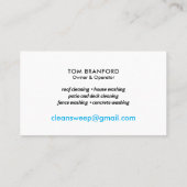 Pressure Washing Power Wash Cleaner Patriotic Visitenkarte (Rückseite)