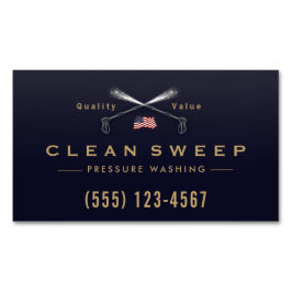 Pressure Washing Power Wash Patriotic Company Magnetische Visitenkarte