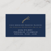 Pressure Washing Power Wash QR Code Navy Blue Visitenkarte (Vorderseite)