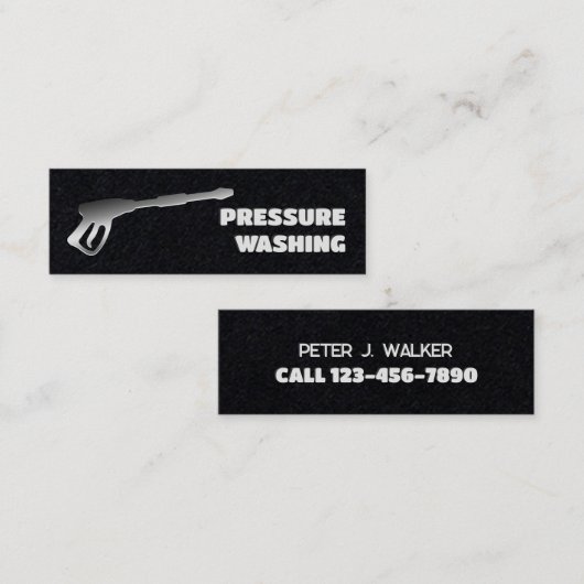 🚗 💨 Pressure Washing Premium Mini Visitenkarte (Vorne/Hinten)