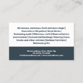 Pressure Washservice House Exterior Cleaner Visitenkarte (Rückseite)