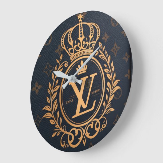 Prestige Ballpoint Pen – Royal Monogram "N" in Gol Große Wanduhr (Winkel)