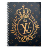Prestige Ballpoint Pen – Royal Monogram "N" in Gol Notizblock (Vorderseite)
