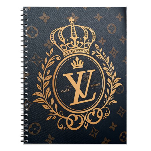 Prestige Ballpoint Pen – Royal Monogram "N" in Gol Notizblock (Vorderseite)