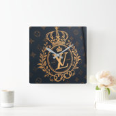 Prestige Ballpoint Pen – Royal Monogram "N" in Gol Quadratische Wanduhr (Zuhause)