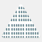 Prestige Blume, Boho-Wildblumen-Kernnetz Dreieckiger Aufkleber (Vorderseite)