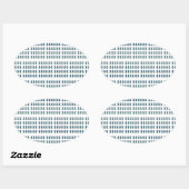 Prestige Blume, Boho-Wildblumen-Kernnetz Ovaler Aufkleber (Blatt)