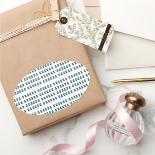Prestige Blume, Boho-Wildblumen-Kernnetz Ovaler Aufkleber