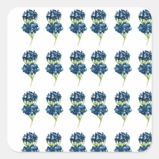 Prestige Blume, Boho-Wildblumen-Kernnetz Quadratischer Aufkleber