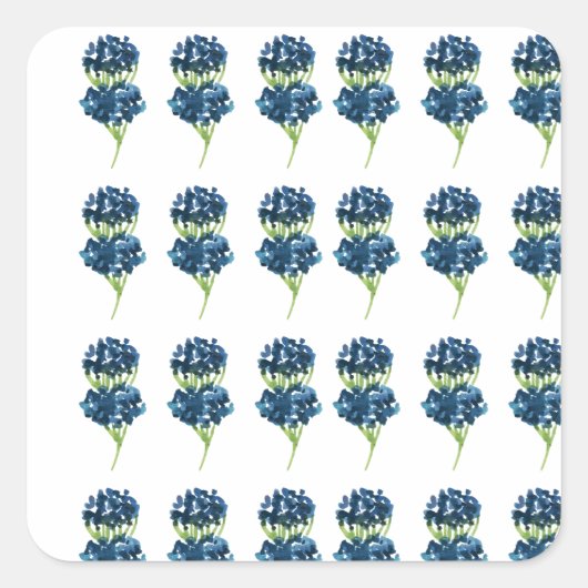 Prestige Blume, Boho-Wildblumen-Kernnetz Quadratischer Aufkleber (Vorderseite)