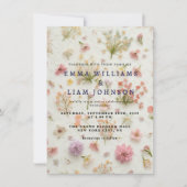 Prestige Blume Elegante Hochzeit Einladung (Vorderseite)