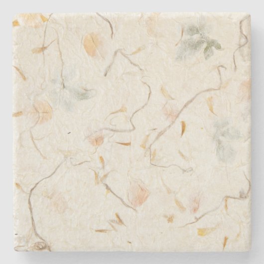 Prestige Blume Hintergrund Natürliches Kraftpapier Steinuntersetzer (Vorderseite)