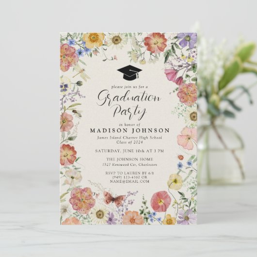 Prestige-Blume-Hochschule Einladung (Stehend Vorderseite)