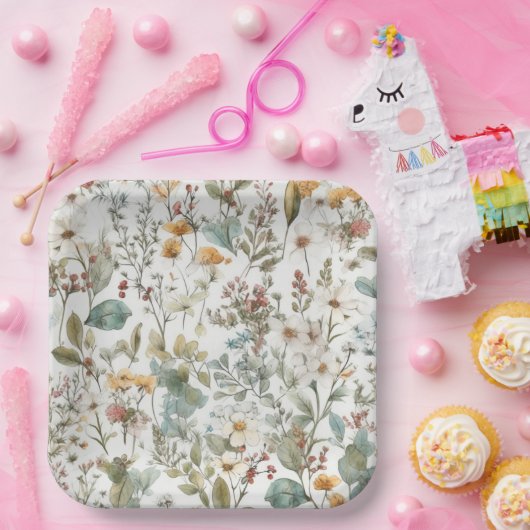 Prestige Blume Pappteller (Party)