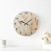 Prestige Blume und Gras Große Wanduhr (Zuhause)