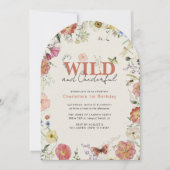 Prestige Blume Wild & Onederful 1. Geburtstag Einladung (Vorderseite)