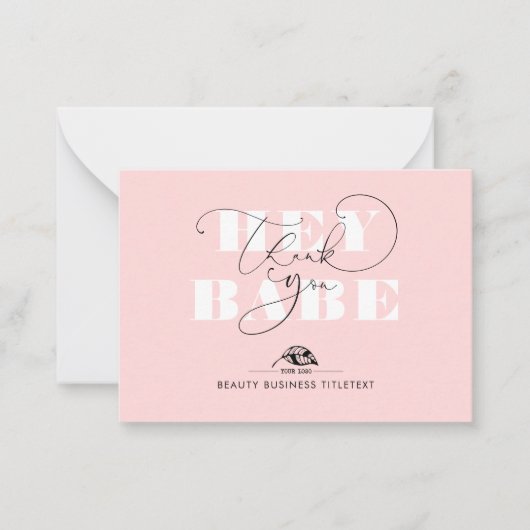 Prestige Brand Look Elegant Business Thank You Mitteilungskarte (Vorderseite)