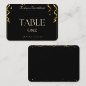 Prestige Gold Retirement Celebration Table Number Platzkarte (Vorne/Hinten)