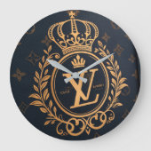 Prestige-Kugelschreiber – Royal Monogramm "N" in G Große Wanduhr (Vorderseite)