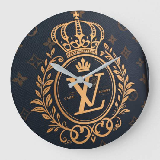 Prestige-Kugelschreiber – Royal Monogramm "N" in G Große Wanduhr (Vorderseite)