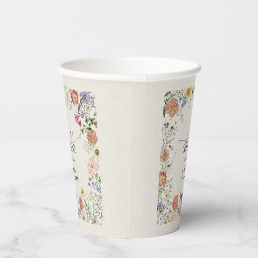 Prestige Wildblume Blumenkohl Brautparty Pappbecher (Rechts)