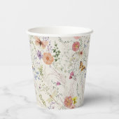 Prestige Wildblume Blumenkohl Brautparty Pappbecher (Rückseite)
