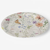 Prestige Wildblume Blumenkohl Brautparty Pappteller (Schrägansicht)