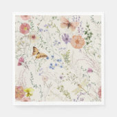 Prestige Wildblume Blumenkohl Brautparty Serviette (Vorderseite)