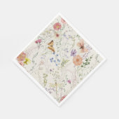 Prestige Wildblume Blumenkohl Brautparty Serviette (Ecke)