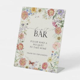 Prestige Wildblume Floral Brautparty Bouquet Sockelschild