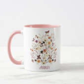 Prestige Wildblumen Botanischer Blumenname Tasse (Links)