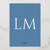 Prestigious Dusty Blue Wedding (Solid) Folieneinladung (Rückseite)