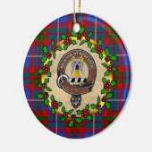 Preston Clan Abzeichen & Tartan Personalisierte We Keramik Ornament (Links)