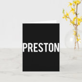 Preston - Cool New Funny Name Fan Gift Tee  Karte (Gelbe Blume)