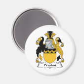 Preston Familienwappen Magnet (Vorderseite/Rückseite)